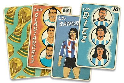 Quiniela Oracular de la Pasión Argentina argentina cards deck digital football game graphic design illustration nostalgic oracle quiniela tarot vintage worldcup