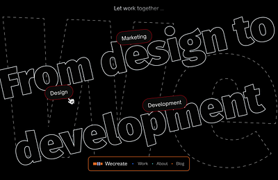 Wecreate creative team branding design flyer design graphic design mobile design typography ui