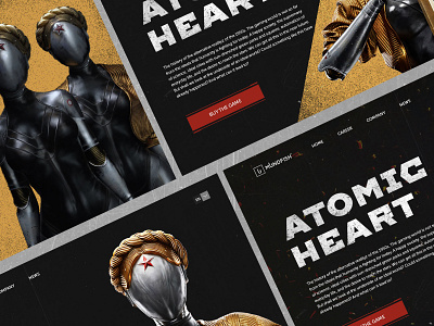 Design concept for the Atomic Heart game / 06 concept design design concept game game concept seb site site ui ux web design