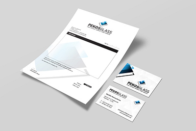 PEKOSGLASS stationery design branding business card design graphic design logo logotype stationery typography vector