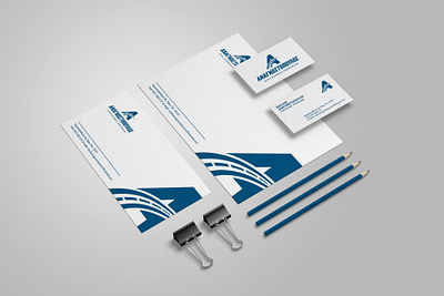 Logo & Stationery branding business card company design graphic design logo logotype stationery stationery design transport typography vector