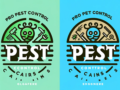 Pest Control Service Logo Idea branding design graphic design logo social media