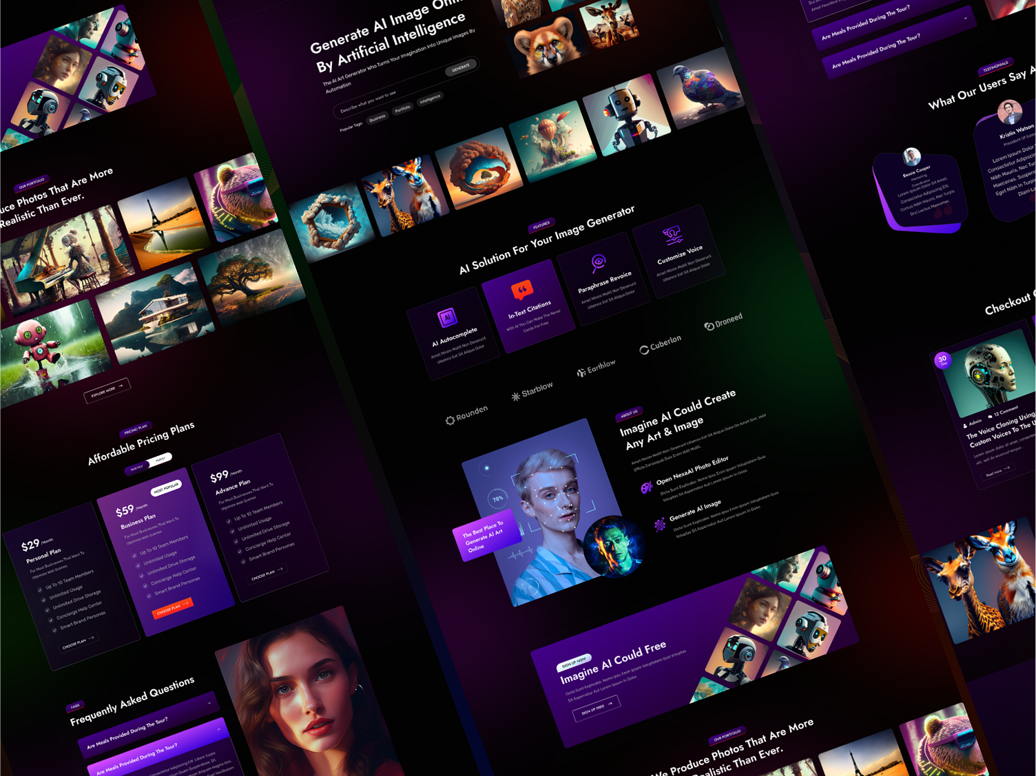 Nexa.AI - AI Image Generator Web Design Template by Md Azizur Rahman ...