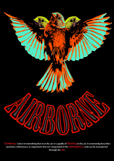 3D Typo In Photoshop 3d airborne bird branding design fly graphic design illustration logo t shirt t shirt design typography vector