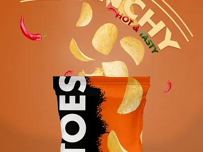 'Tatoes' Potatoe Chips Concept branding graphic design logo packaging social media post