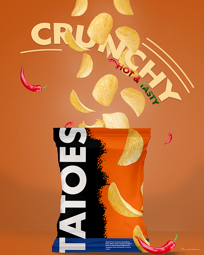 'Tatoes' Potatoe Chips Concept branding graphic design logo packaging social media post