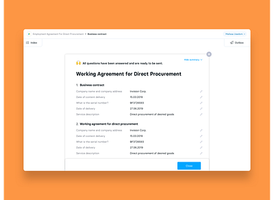 synergist.io – Contract Negotiation Software design ui ux