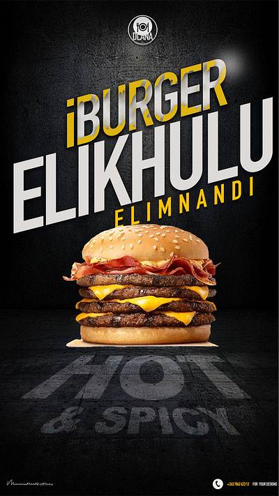 'The Burger' Poster design branding design graphic design illustration logo packaging social media post ui