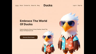 Landing page Duck Life app design figma graphic design landing page ui ux