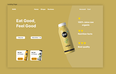 Juice Website Landing Page app design branding figma graphic design ui ux web design