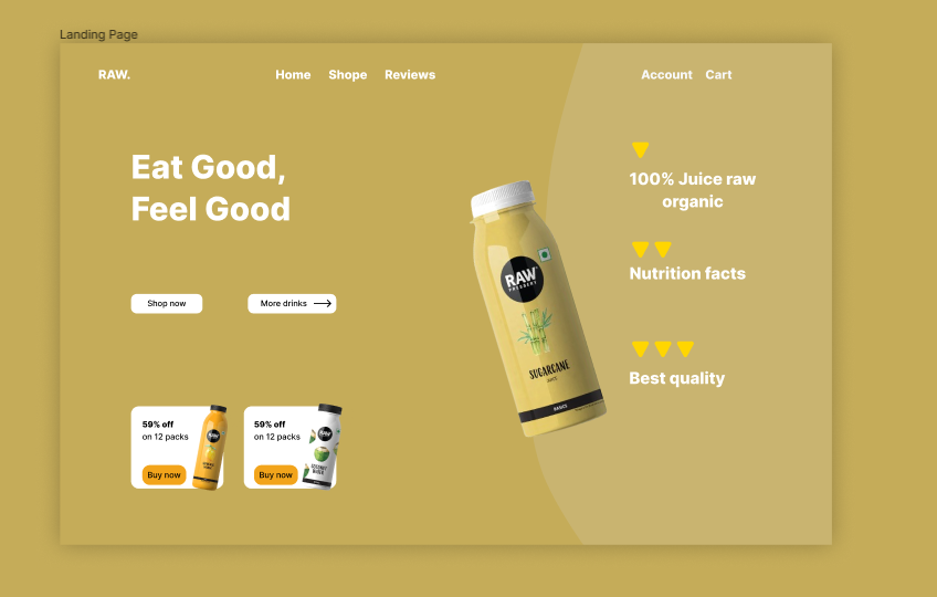 Juice Website Landing Page by utkarsha Gouttam on Dribbble