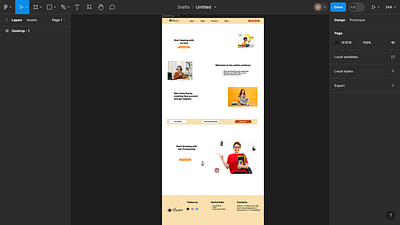 Education Learning Site Landing Page 3d app design figma graphic design ui ux web design