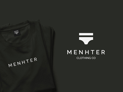 Menhter brand branding cloth clothing identity logo shirt underwear