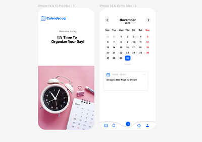 Calender App animation app design branding design figma graphic design logo motion graphics ui ux web design