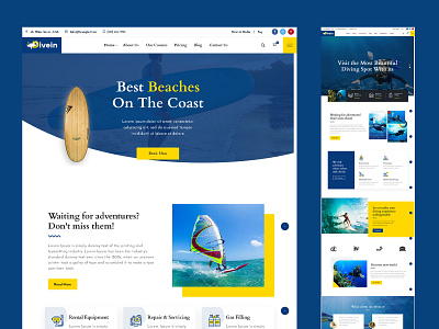 Divein – Scuba Diving & Surfing WordPress Theme water sports web design web development wordpress theme