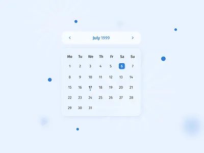 Calendar UI element exploration app app design calendar design design system glassmorphism ui ui element uidesign uiux
