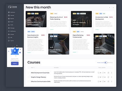 Course education | Dashboard account board branding colorful course dashboard design designer graph graphic illustration logo personal account typography ui ux web