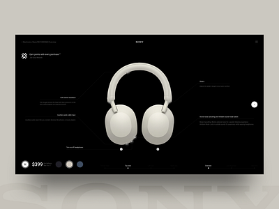 Sony Electronics Store branding design minimal ui ux web web design
