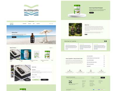 Nutrilife Website Design branding design graphic design landing page logo typography ui ux vector