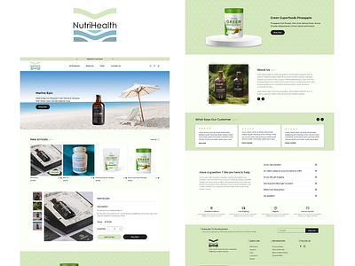 Nutrilife Website Design branding design graphic design landing page logo typography ui ux vector