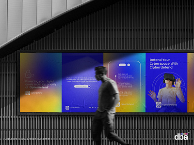 Cyber Security | Poster Design | Banner Ads ads banner brand material branding colorful cyber security framed poster futuristic gradient graphics design grotesk icon modern poster print social media subway poster technology walkway poster