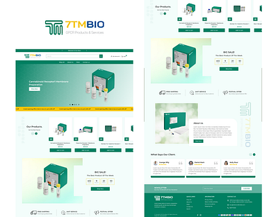 7tm Bio Store Design branding design graphic design landing page typography ui ux