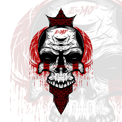 Quantum Skull Illustration art brand branding design graphic design identity illustration logo merchandise skull skullart streetwear