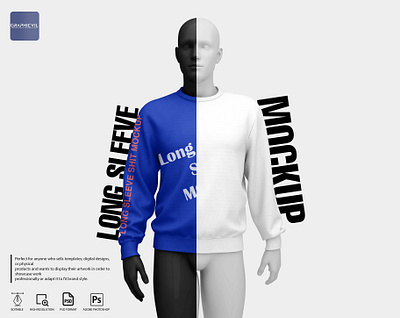 Long Sleeve Shirt Mockup | shirt design mockup apparel mockup cl studio mockup