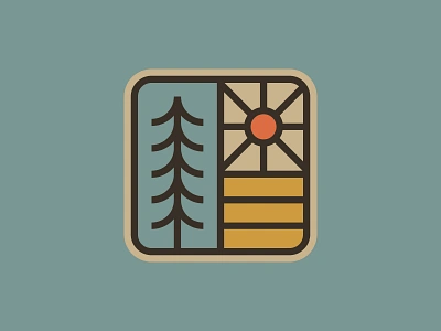 Tree & Sun adventure badge emblem illustration logo nature outdoor sun tree