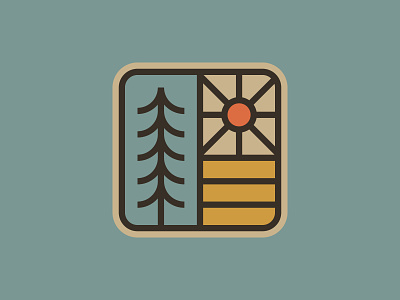 Tree & Sun adventure badge emblem illustration logo nature outdoor sun tree