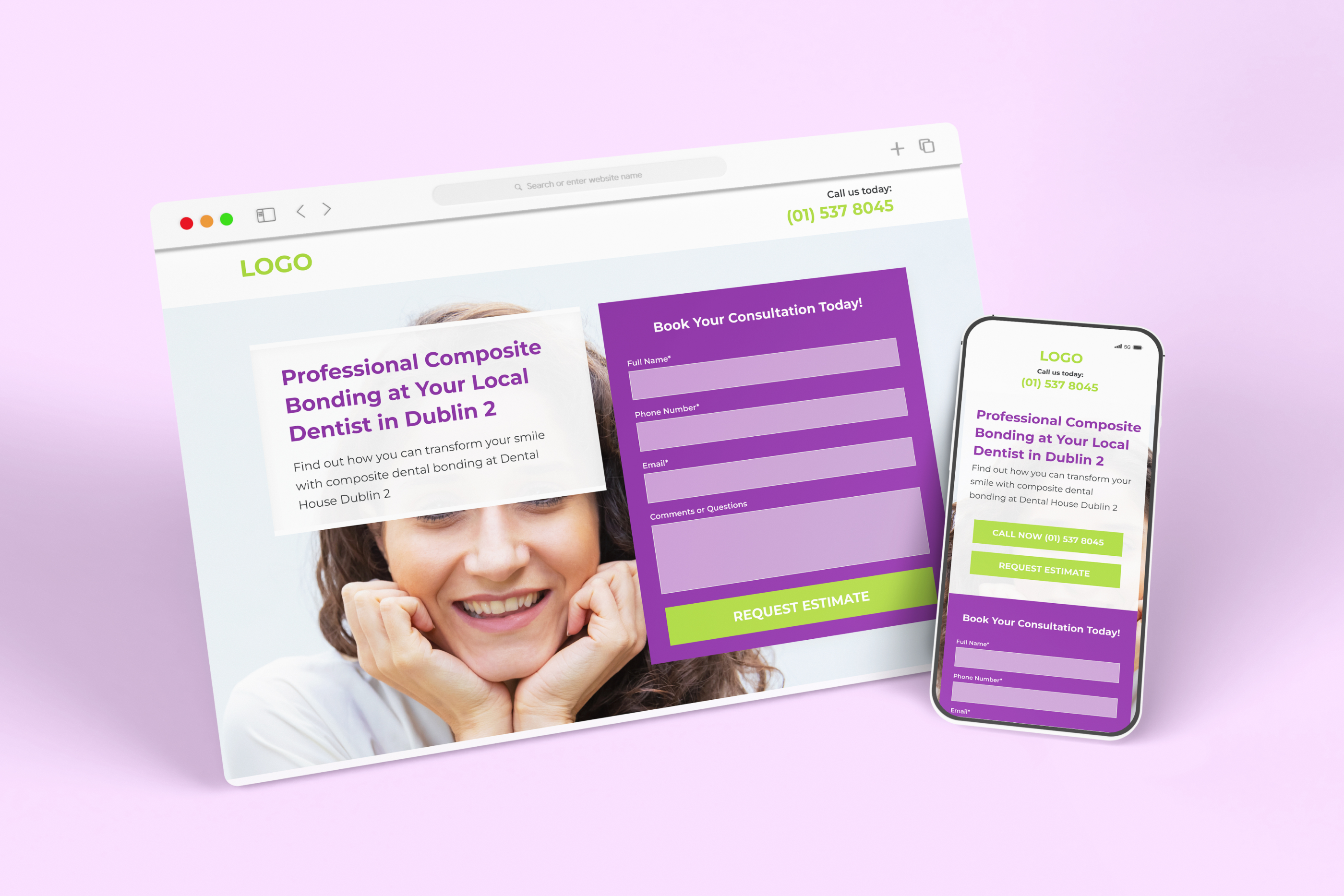 Dental House Service Landing Page Design branding dental dental clinic dental service figma health landing page ui ui design website