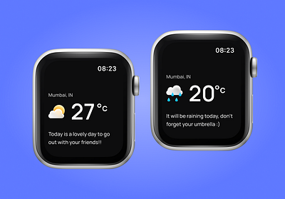 Apple watch UI aesthetic app design apple apple watch dark mode elegance figma minimal product design ui user experience user interface weather app
