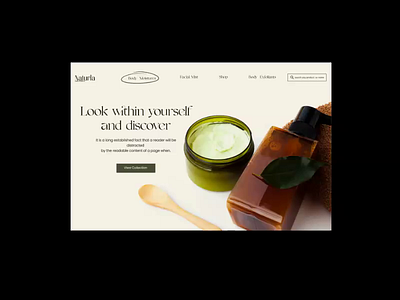 Skincare Landing page app branding design ui ux