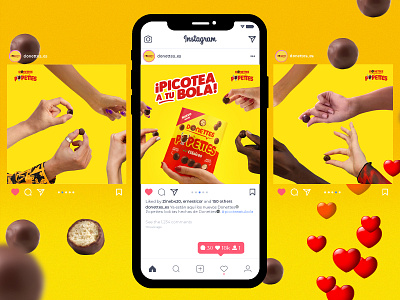 3 grid post for Donettes® branding design graphic design social media