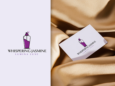 WHISPERING JASMINE LOGO art branding design graphic design illustration logo luxurious perfume photoshop sent typography vector