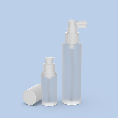 Frosted 3D Bottle Model and Rendering for Luxurious Hair Care 3d branding graphic design modeling packaging product rendering surjithsachith surrland