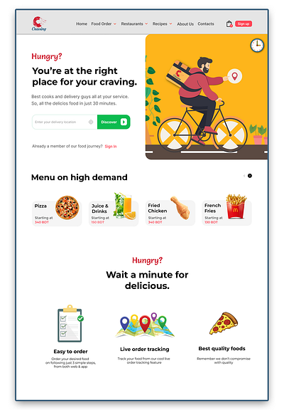 Craving - Food Delivery - Web UI Design app branding design figma graphic design illustration logo product design ui ux vector web design