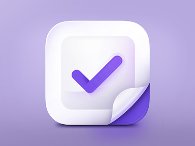 Daily Planner IOS Icon 3d appstore checkmark daily planner flat folded paper googleplay illustration ios ios icon iphone iphone icon list logo paper paperi icon photoshop planner purple sechedule