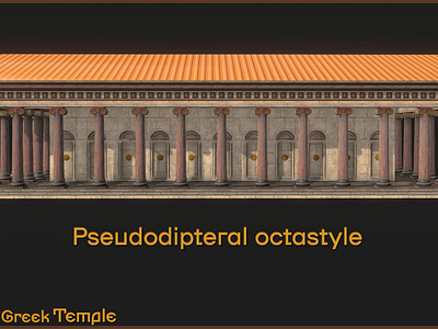 Ancient Greek Temple Painted 3D Model | Props 3d 3d model architecture blender digital environment game art materials model pbr sketchfab sketchup substance 3d painter textures