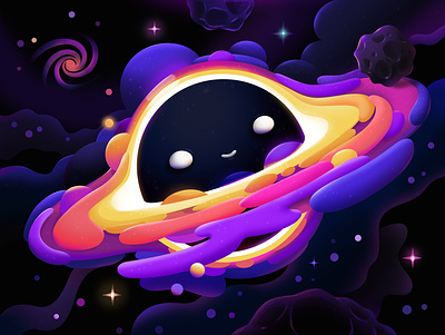Space creatures abstract cartoon character concept design illustration zutto
