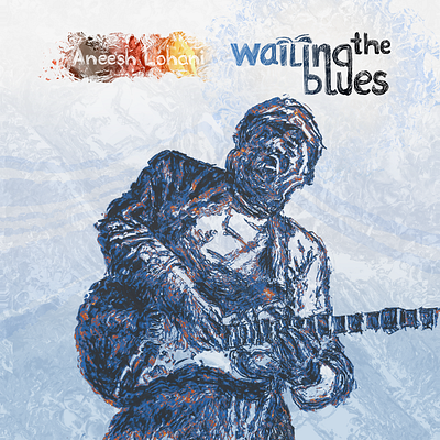 Wailing the Blues Album Cover abstract album cover art direction blues branding digital arts drawing illustration music texture