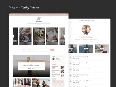 Raveen | Personal Blog & Magazine WordPress Theme blog template blog theme personal blog personal template wordpress theme