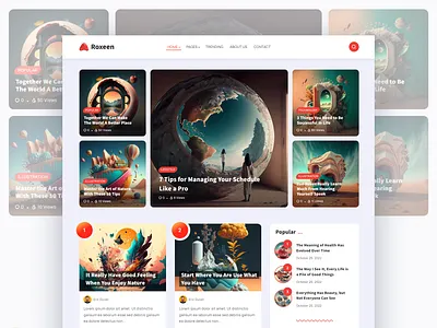 Roxeen | Personal Blog & Magazine WordPress Theme blog template blog theme magazine template personal blog personal template