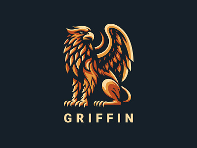 Griffin Logo business classic company creature graphic design griffin gryphon guardian heraldic history insurance luxury modern heraldy mythical professional protective reliability respectable royal vector