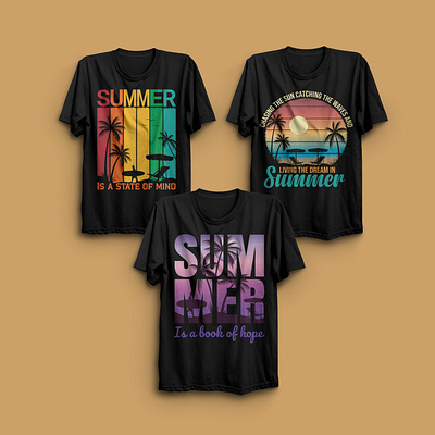 Summer T-shirt Design | Summer Tee beach t shirt graphic design minimalist t shirt design retro sunset summer t shirt design summer tee trendy t shirt typography t shirt vintage sunset