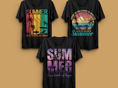 Summer T-shirt Design | Summer Tee beach t shirt graphic design minimalist t shirt design retro sunset summer t shirt design summer tee trendy t shirt typography t shirt vintage sunset