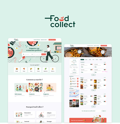 Food Collect - Digitaliser son restaurant food green landing page livraison restaurant