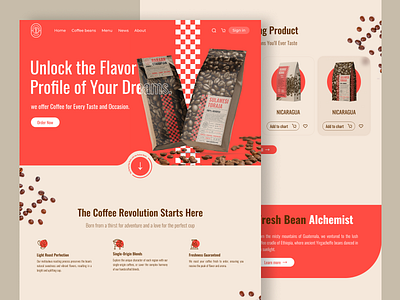 Coffee Beans Store Landing Page branding coffee landing landing page logo shopyfi store ui ux website