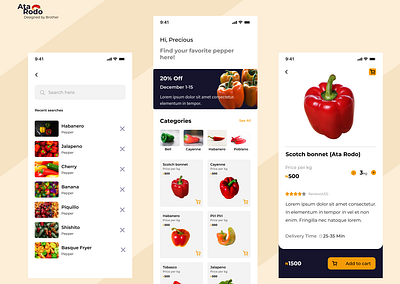 Ata Rodo: The Mobile App design figma grocery mobile app pepper ui user experience user interface