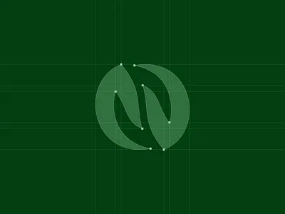 Letter N logo lettermark design grid branding design graphic design green grid identity illustration letter lettermark logo monogram n typography vector wordmark